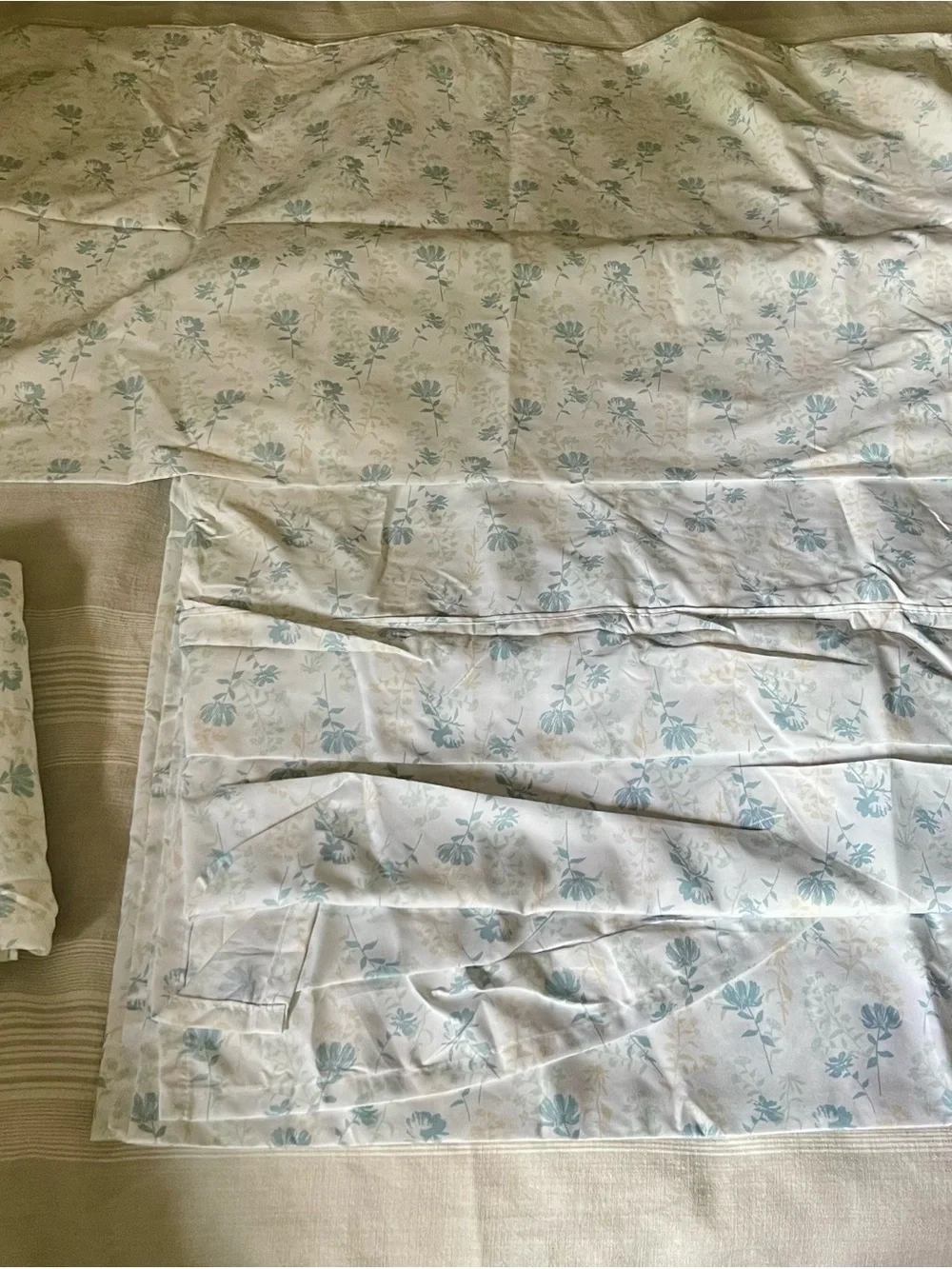 Light Blue Floral Sheet Set - Soft Floral Home Bedding